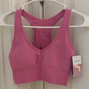 Seamless Pink Sports Bra - Moisture Wicking - NWT